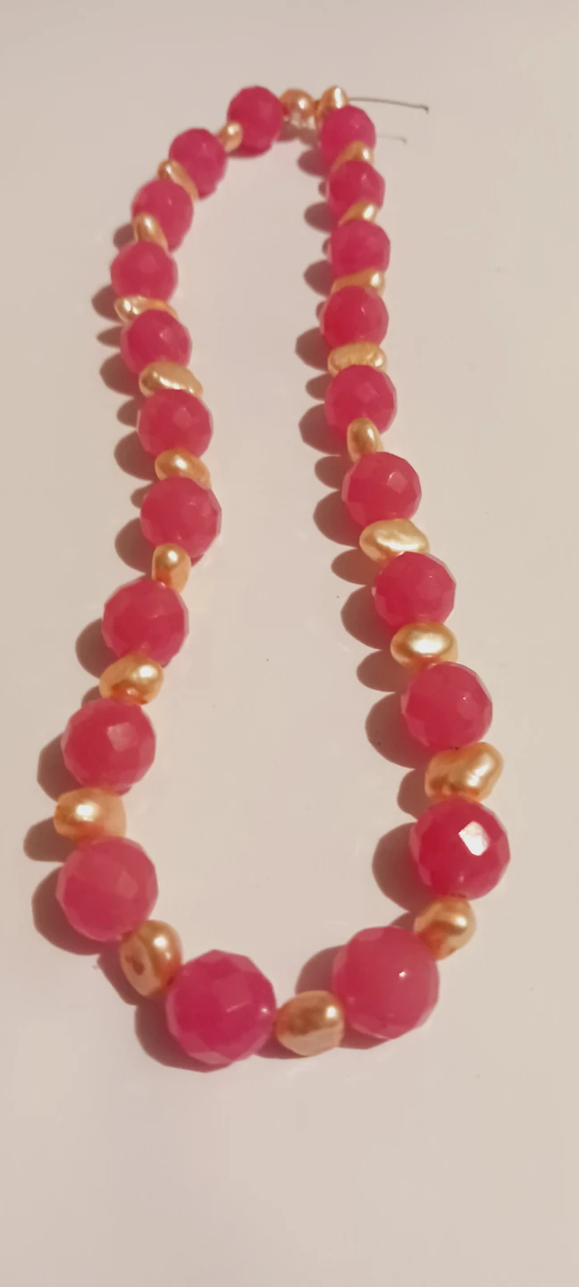 FOR JEWELRY MAKING Freshwater pearls & Pink beads strand