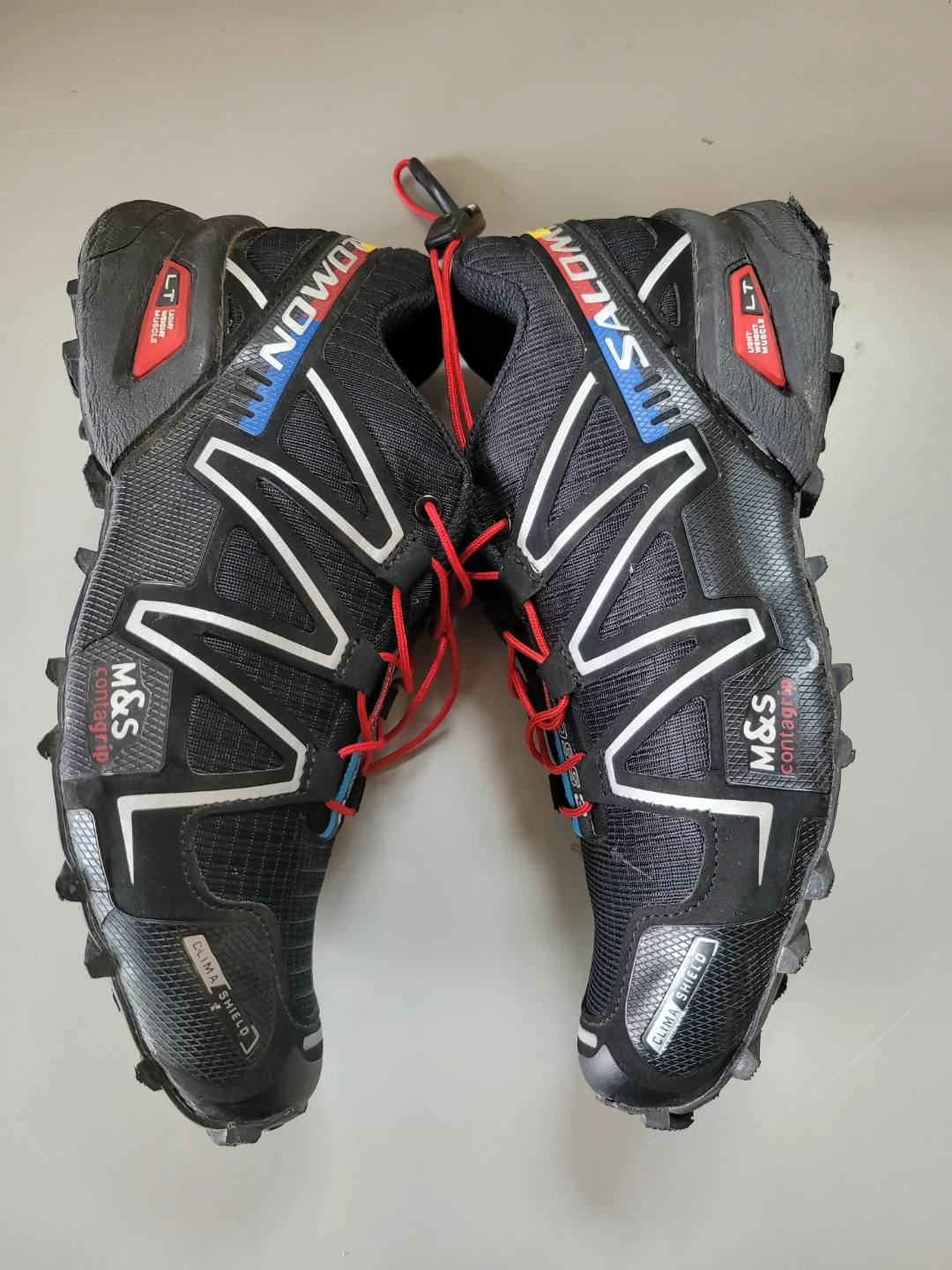Salomon Speedcross 3 Trail Running Shoes Black/Red Men's 7.5