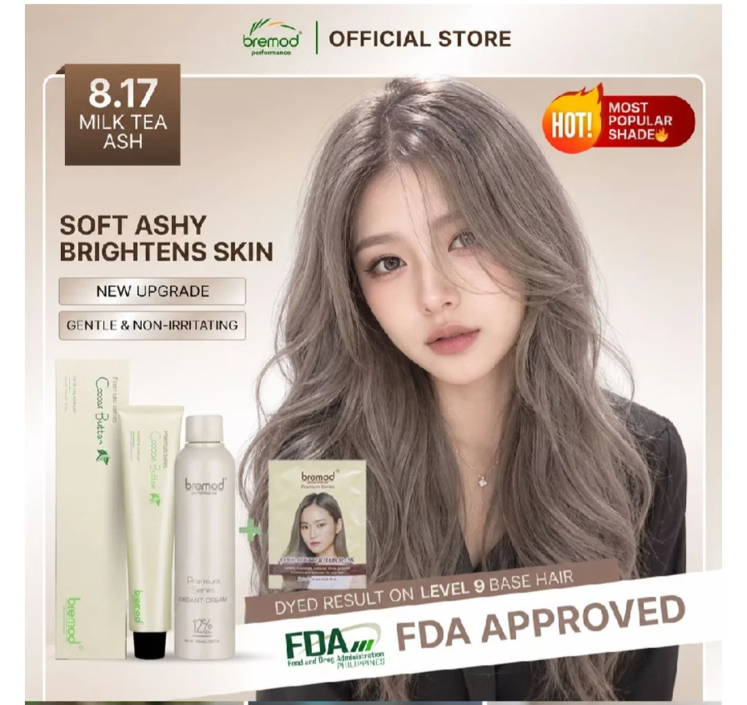Bremod Premium Milk Tea Ash 8.17 Hair Colour Set - photo 3