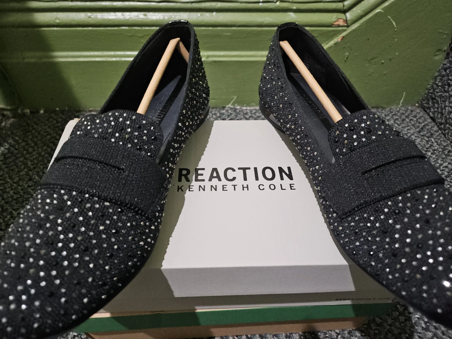 Reaction Kenneth Cole Black Embellished Loafers - photo 2