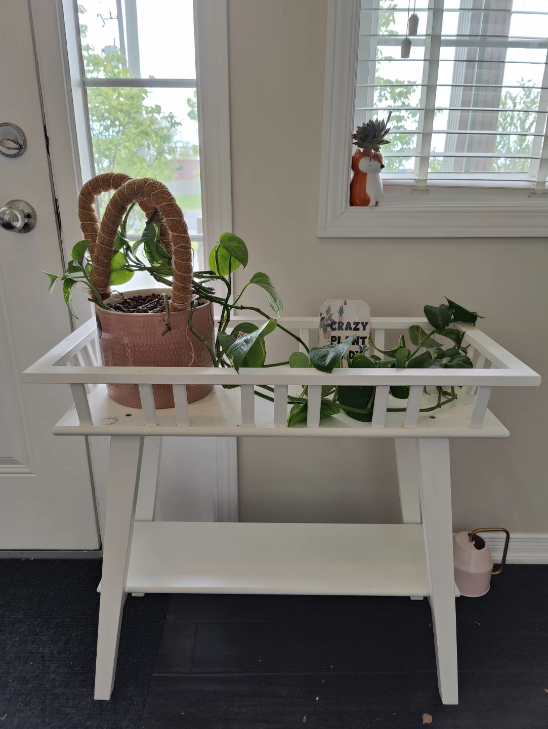 White Wooden Plant Stand