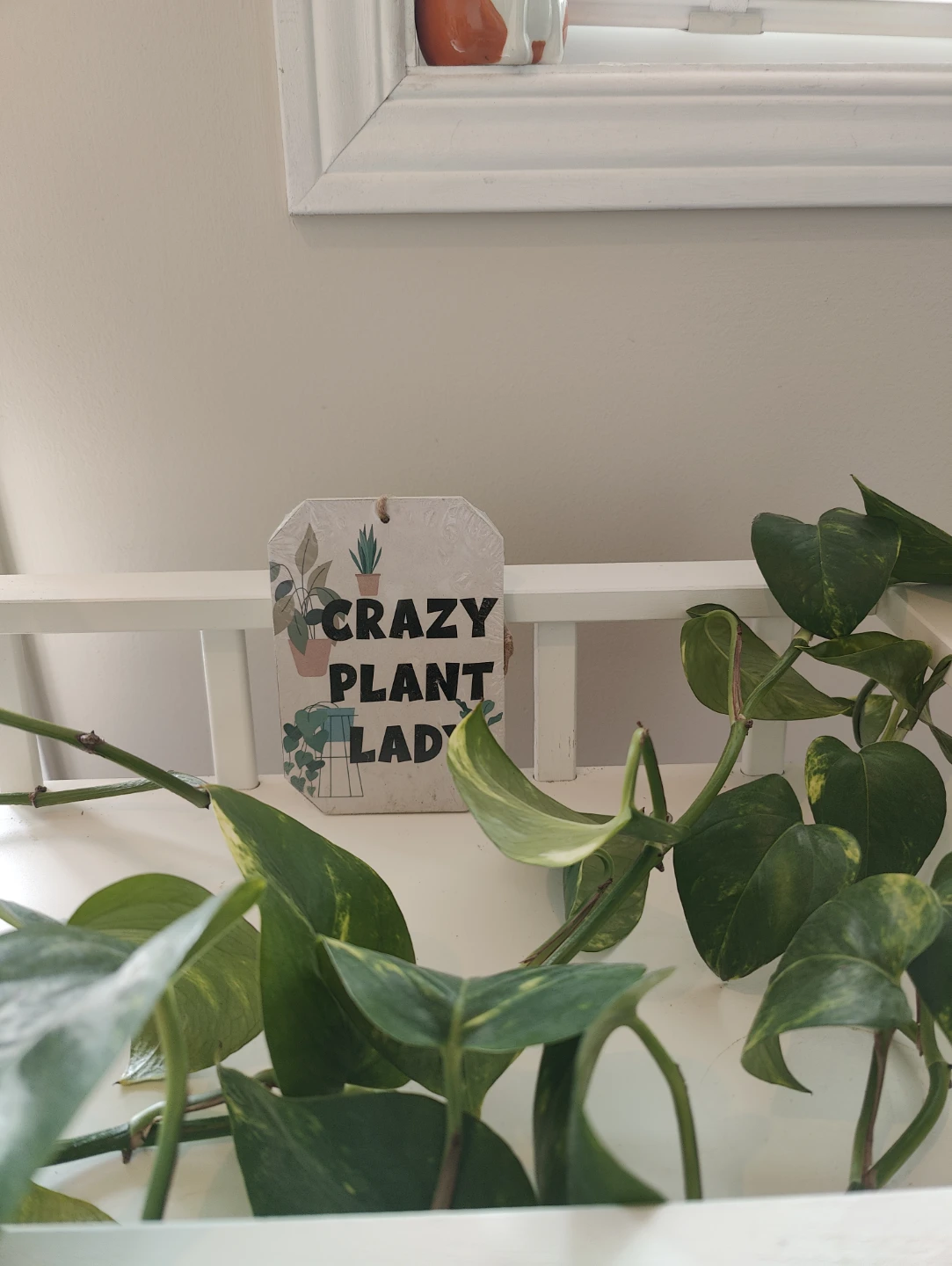 White Wooden Plant Stand - photo 3