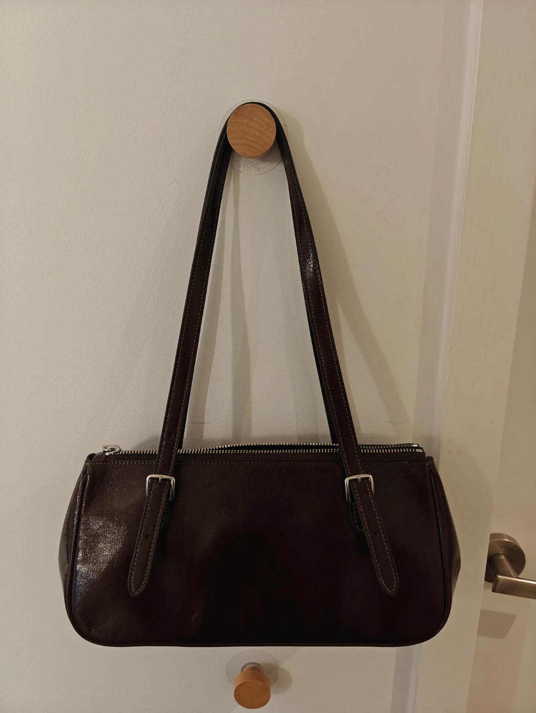 Coach Brown Patent Leather Shoulder Bag - photo 3