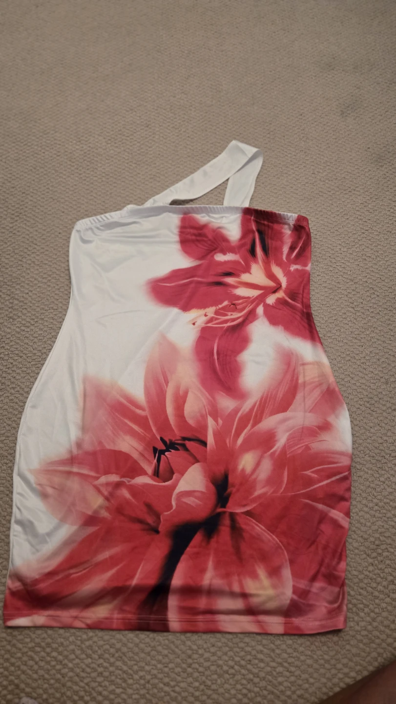 Women's One-Shoulder Floral Mini Dress