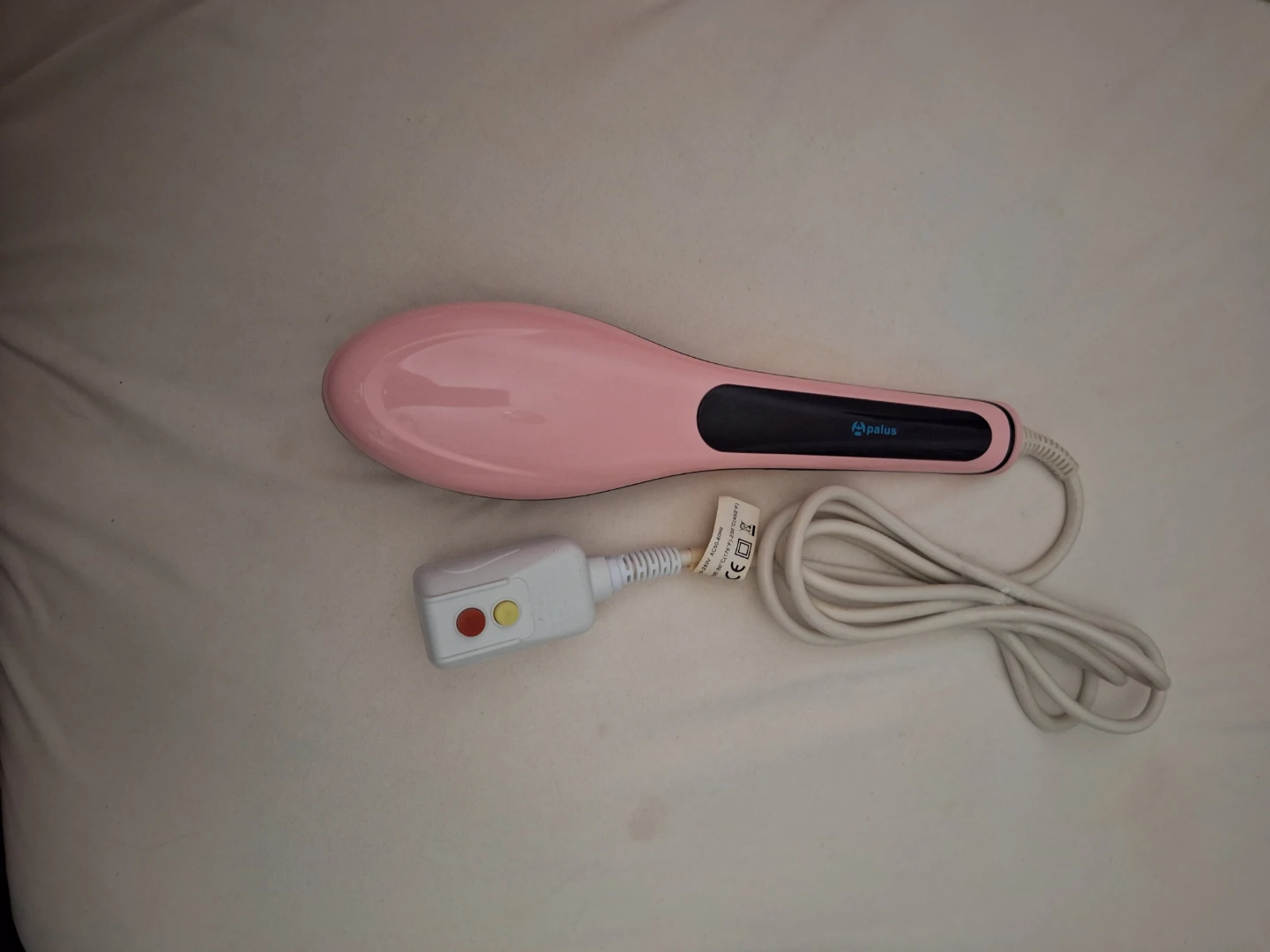 APALUS Pink Ceramic Heated Hair Straightening Brush - photo 2