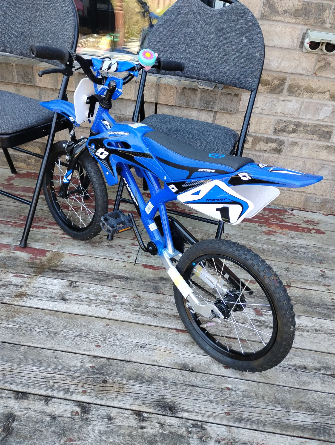 Blue Motobike Kids Bicycle - photo 2
