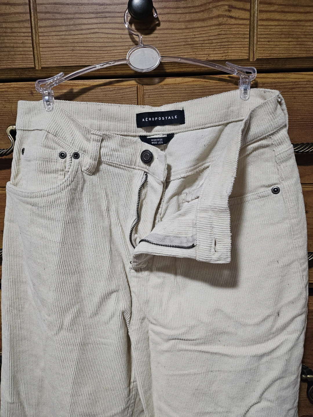 Aeropostale Cream Corduroy Pants