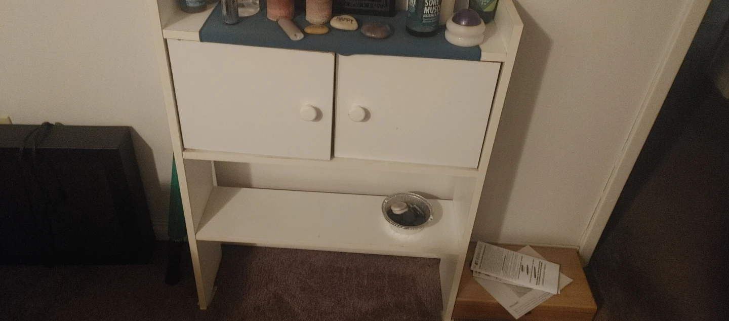 White Storage Shelf Unit