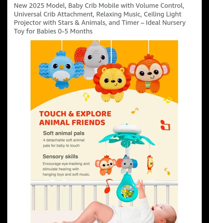 Baby Crib Mobile with Light Projector - photo 2