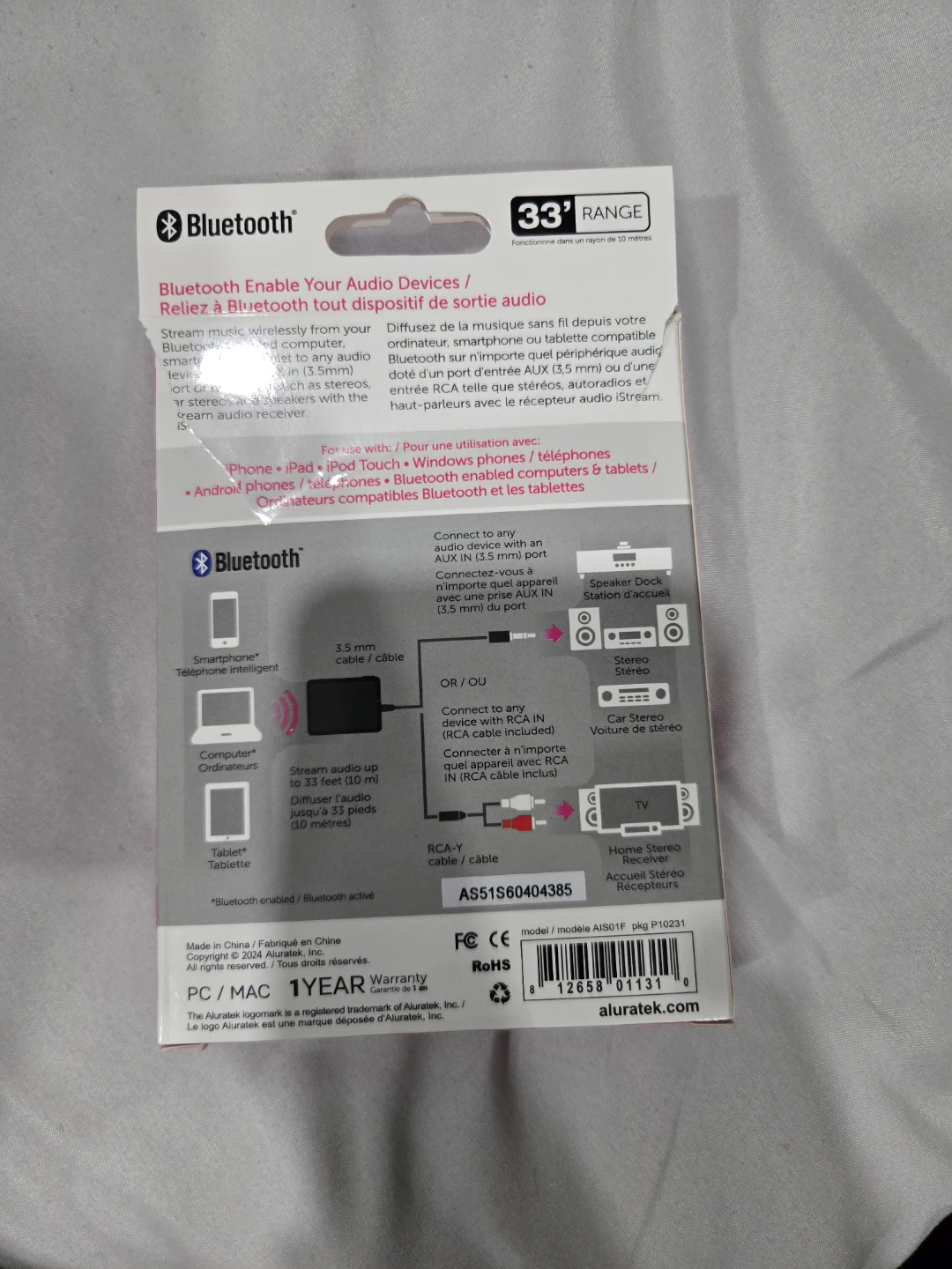 iStream Universal Bluetooth Audio Receiver Wireless Audio Stream - photo 2