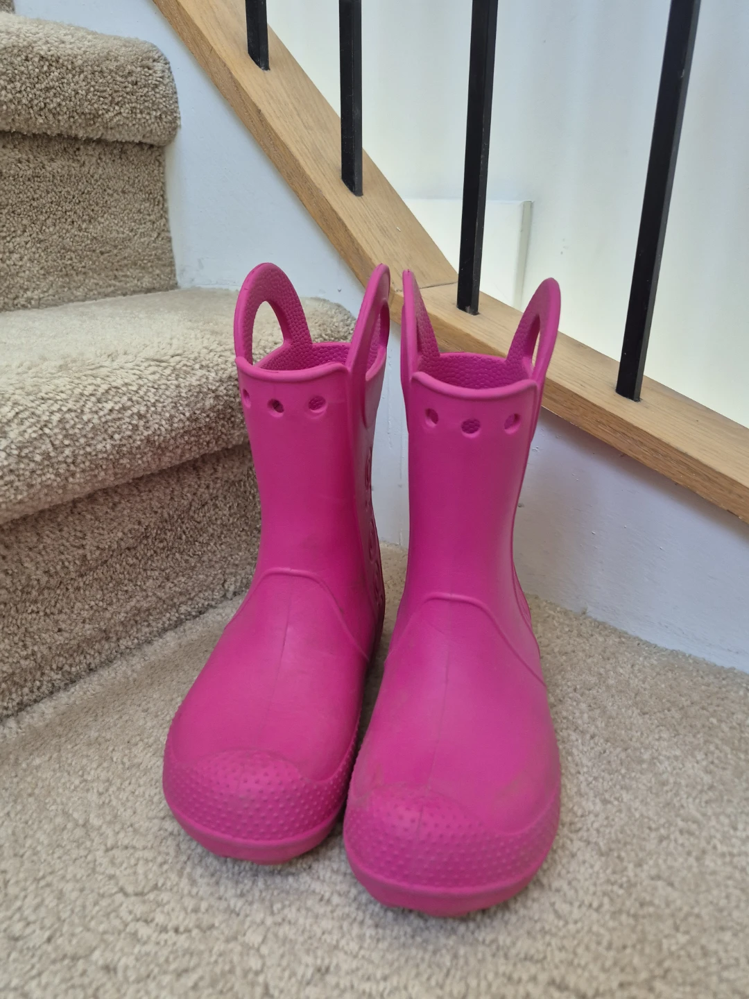Crocs Kids Pink Rain Boots J1 (jibbits not included) - photo 2