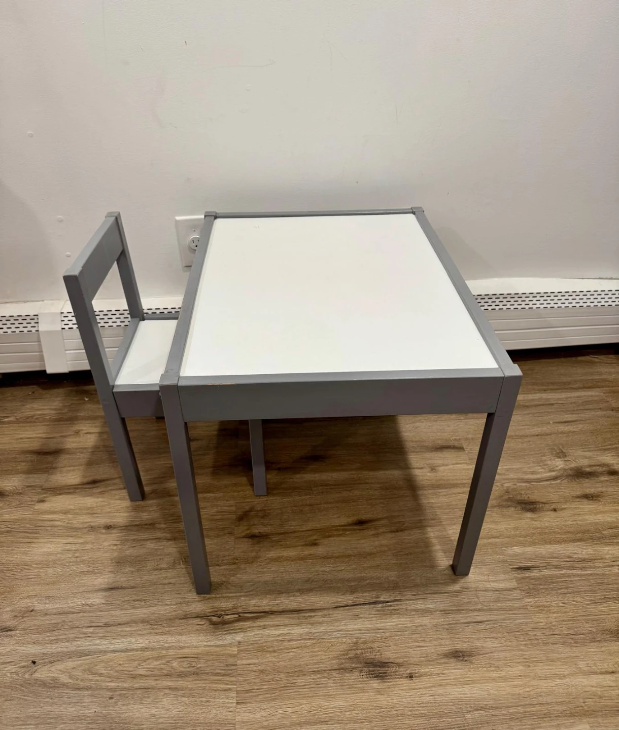 Kids Table and Chair Set - White and Gray - photo 2