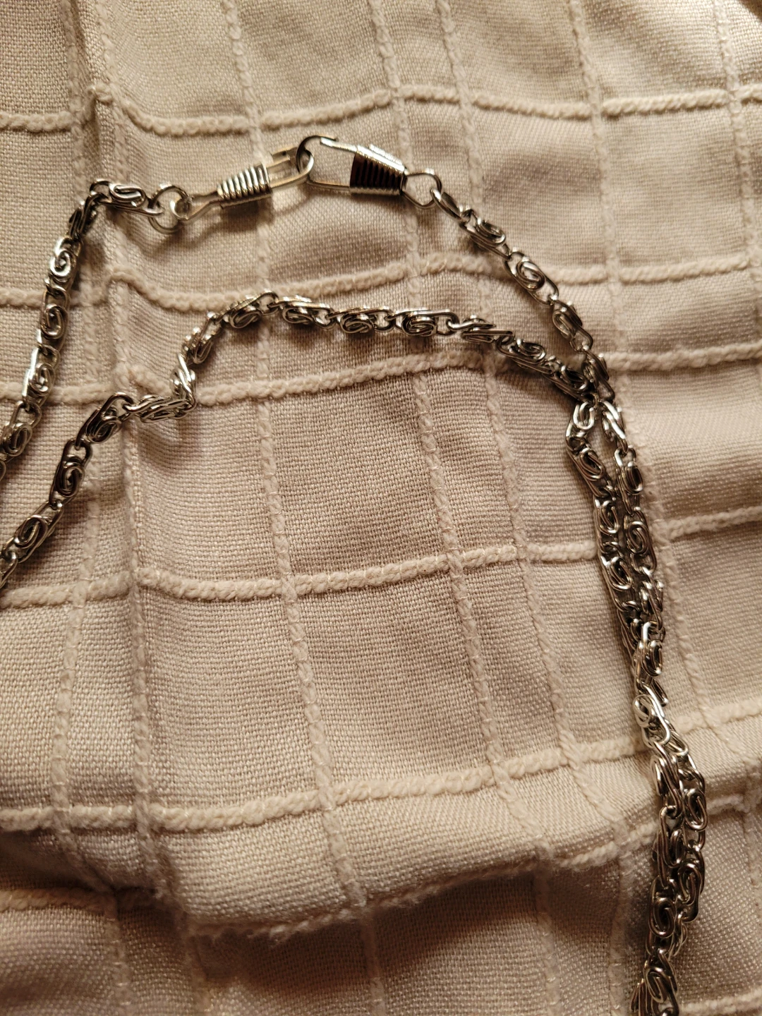 Silver tone double strand necklace - photo 2