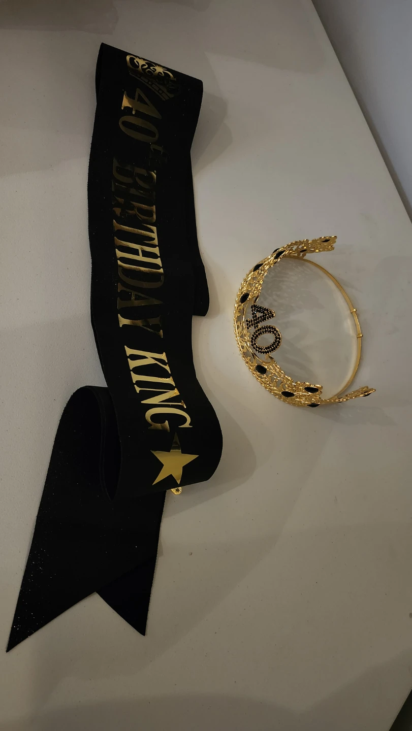 40th Birthday King Sash and Crown Set