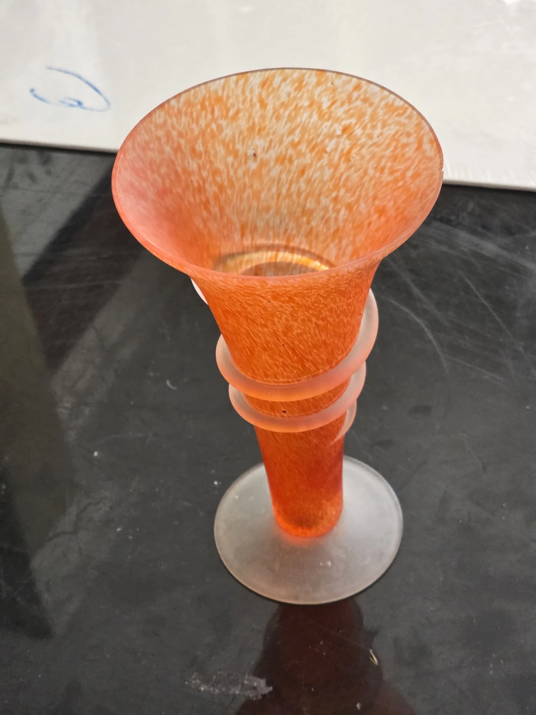 Orange Glass Bud Vase