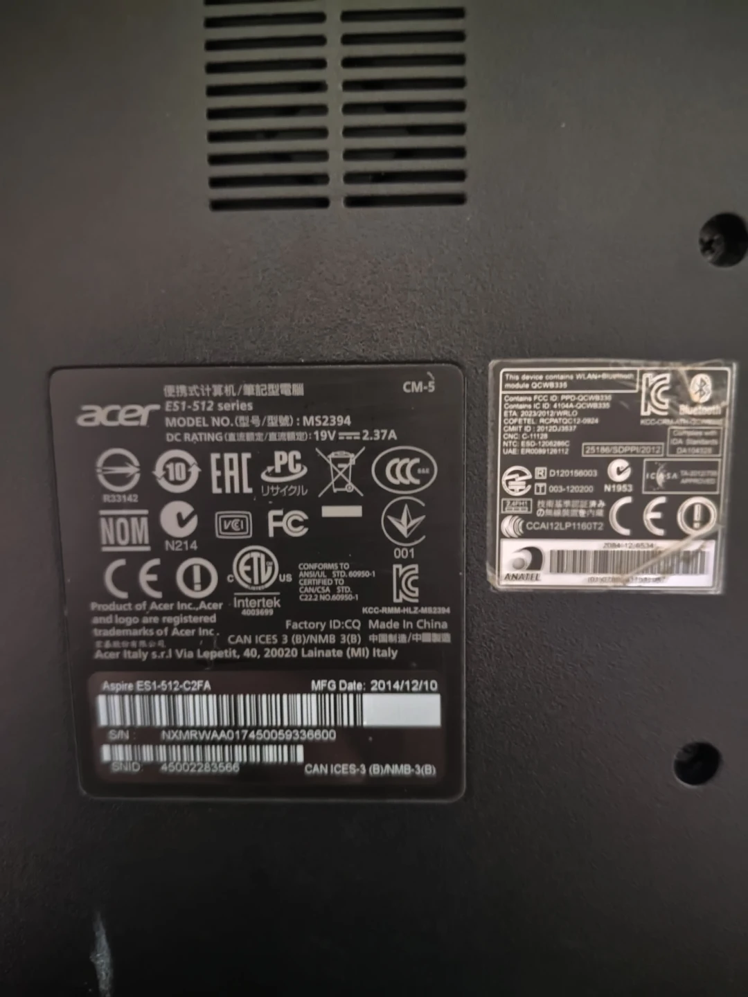 Acer Aspire ES1-512 laptop - photo 4