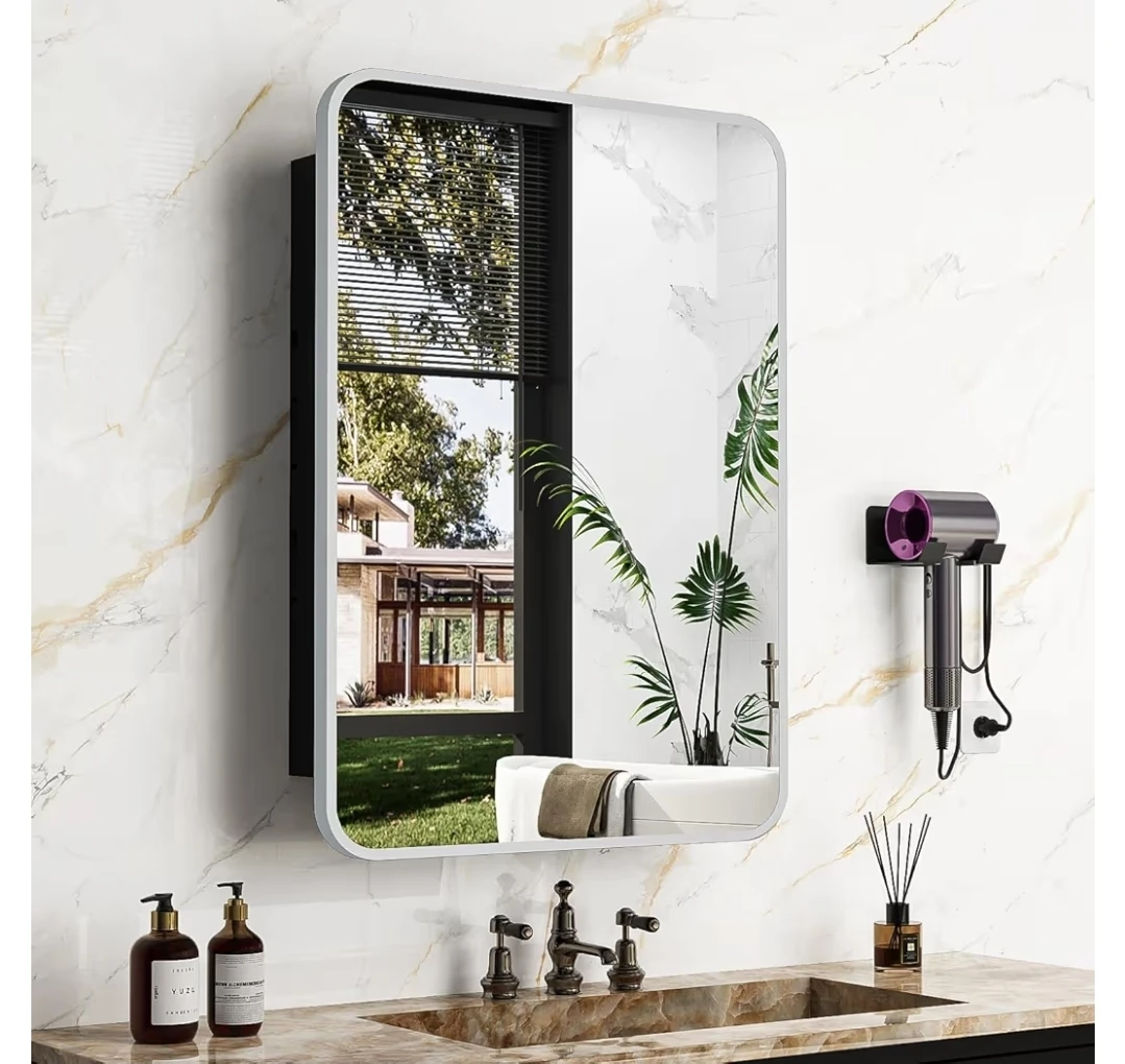 Wall Mount Medicine Cabinet with Mirror - photo 3