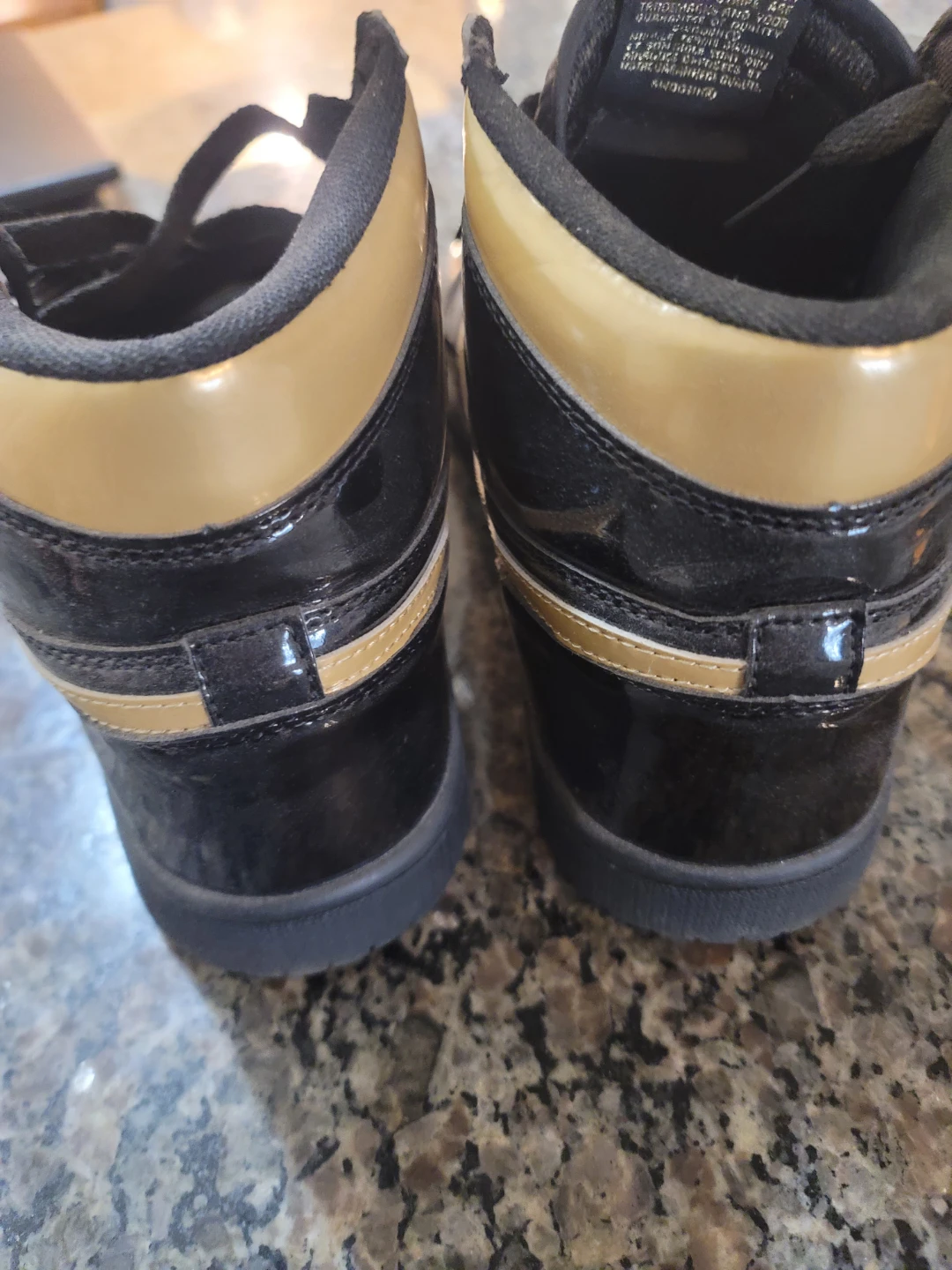 Classic  Black Gold Patent Leather Sneakers - photo 5
