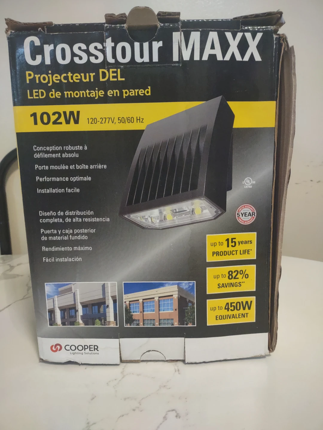 Cooper Lighting Crosstour MAXX LED Wall Pack Light 102W