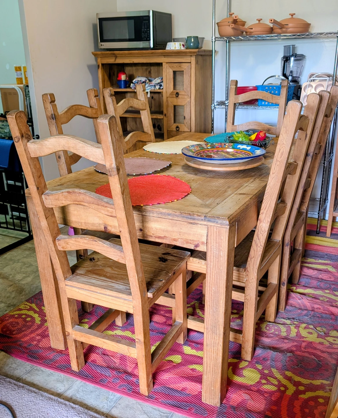 Wooden Dining Table and 6 Chairs Set - photo 3