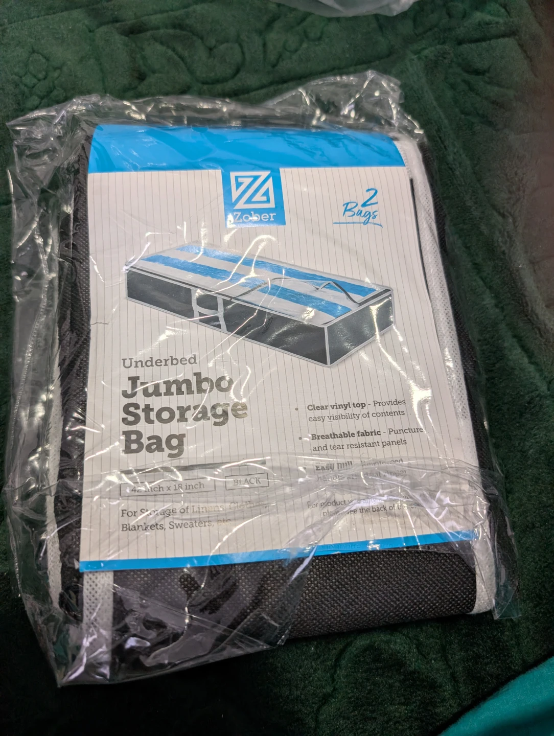Zober Underbed Jumbo Storage Bags (2 Pack) - photo 3