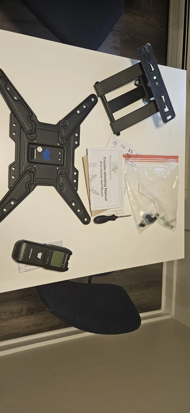 Mounting Dream Full-Motion Wall Mount + stud finder