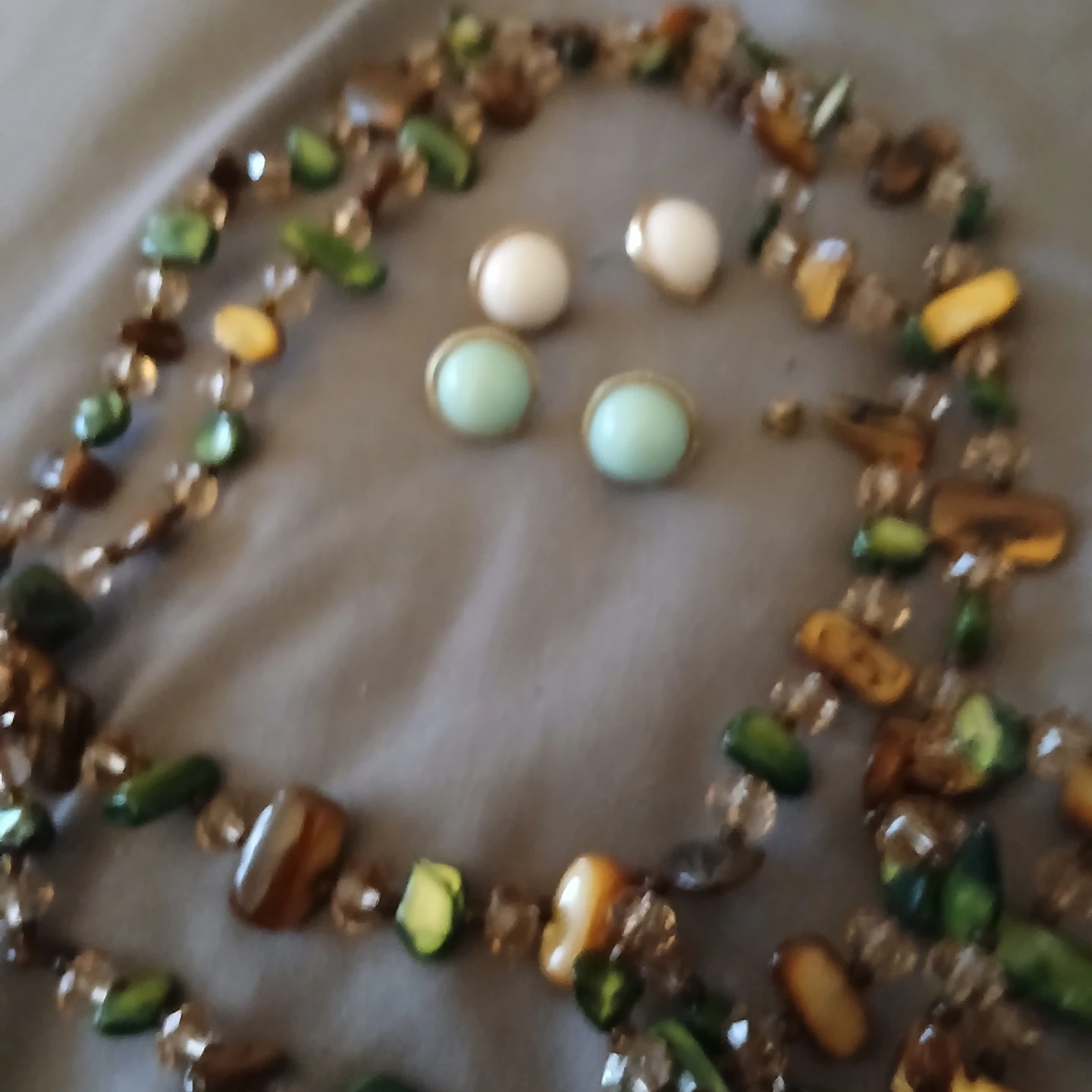 Beaded Necklace and Earrings Set