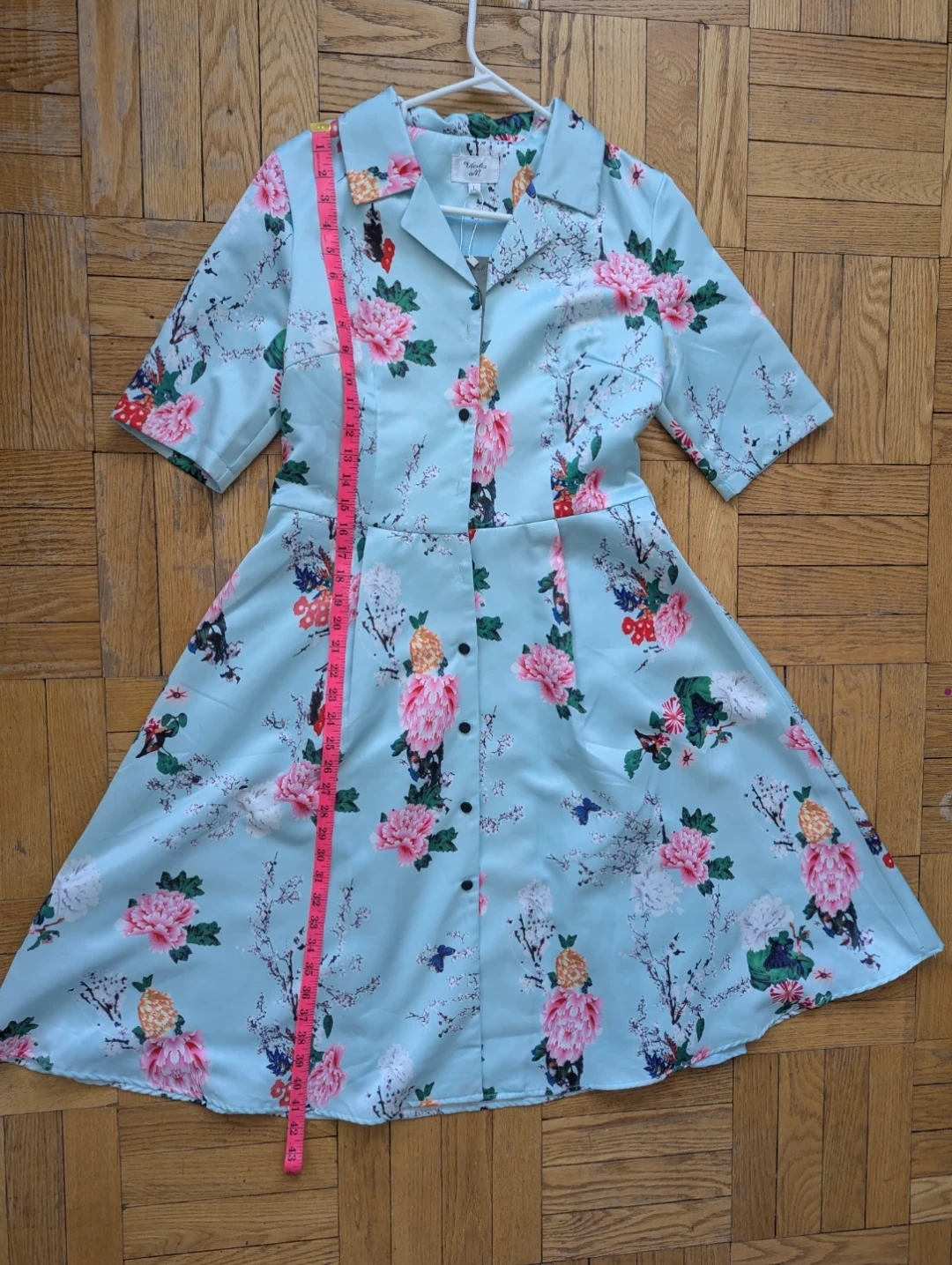 Viola M. Floral Print Shirt Dress - Size L - photo 5