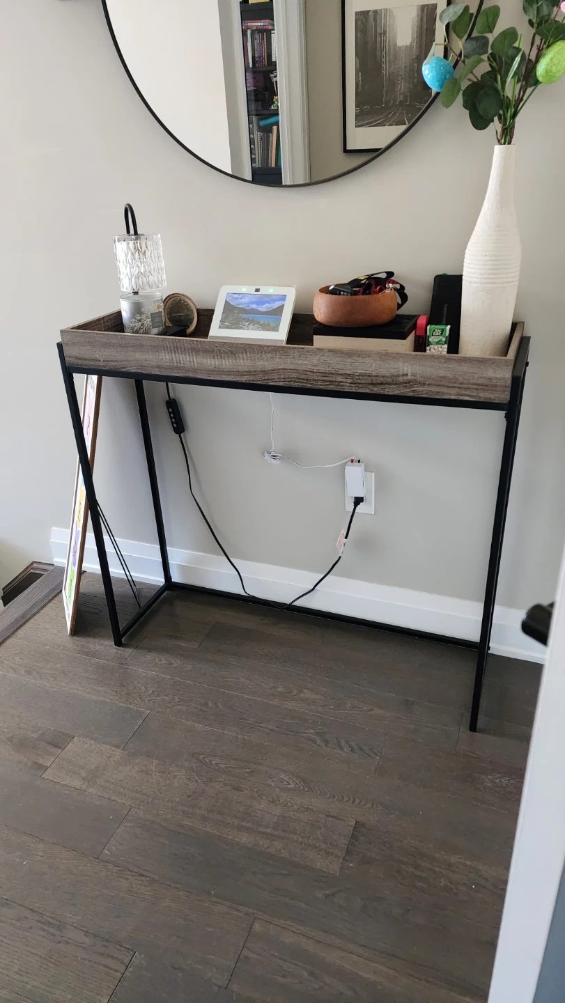 Console Table with Rustic Wood Finish