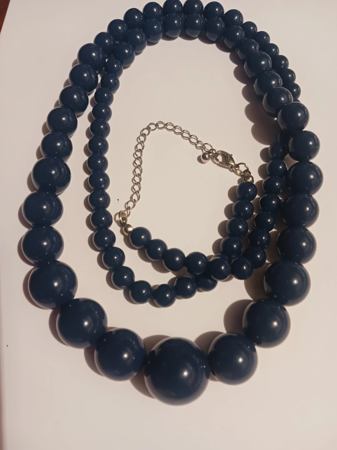 Dark Blue Beaded Necklace - photo 3