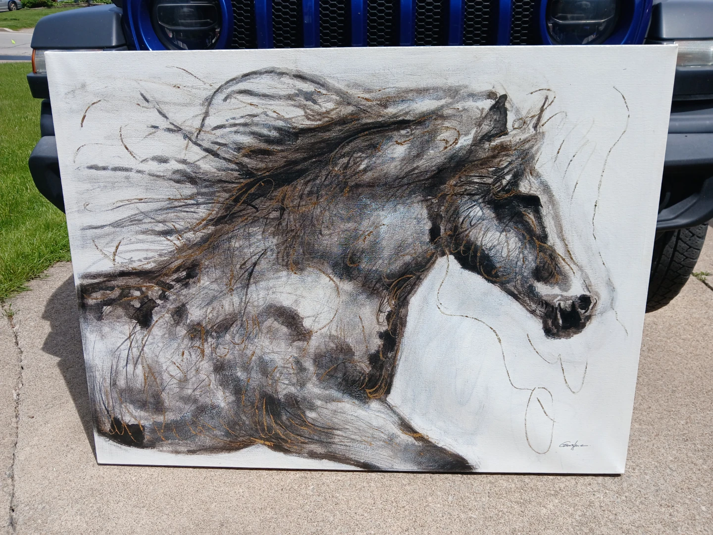 Canvas Art Print - Horse Painting