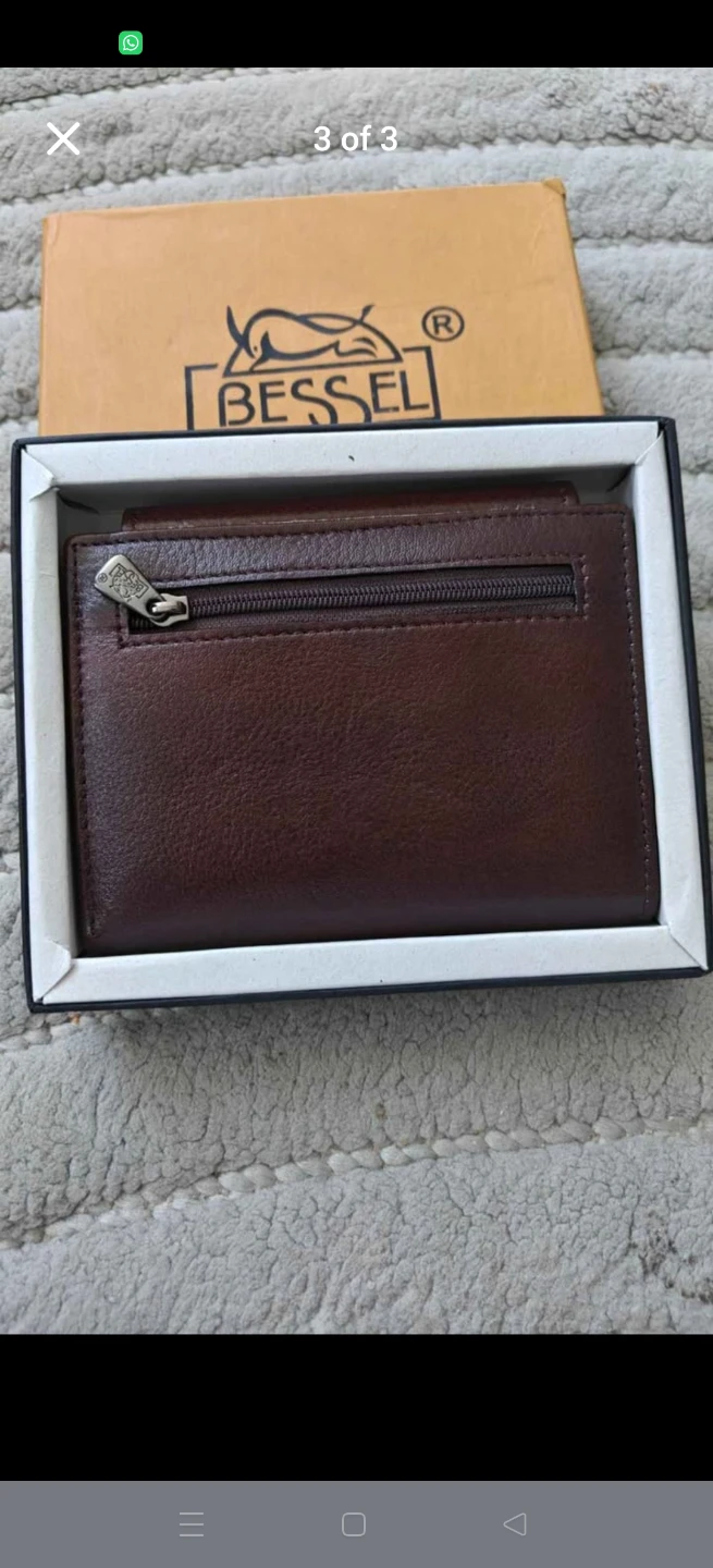 Bessel Brown Leather Bifold Wallet with Box - photo 2