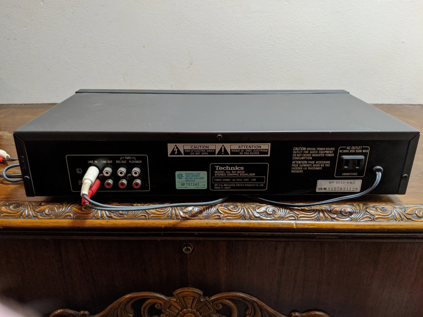 Technics SH-8033 Stereo Graphic Equalizer - photo 4