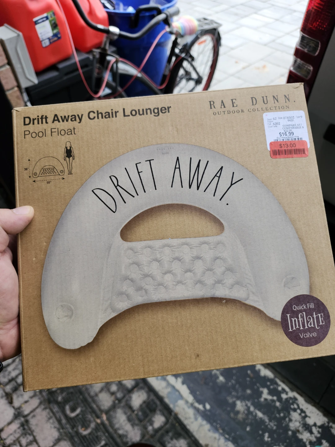 Rae Dunn Drift Away Pool Float Chair Lounger