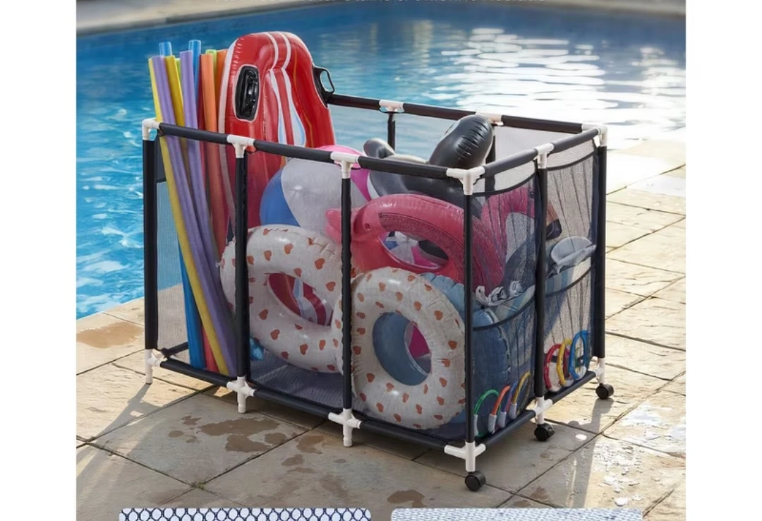 Poolside Toy Storage Cart