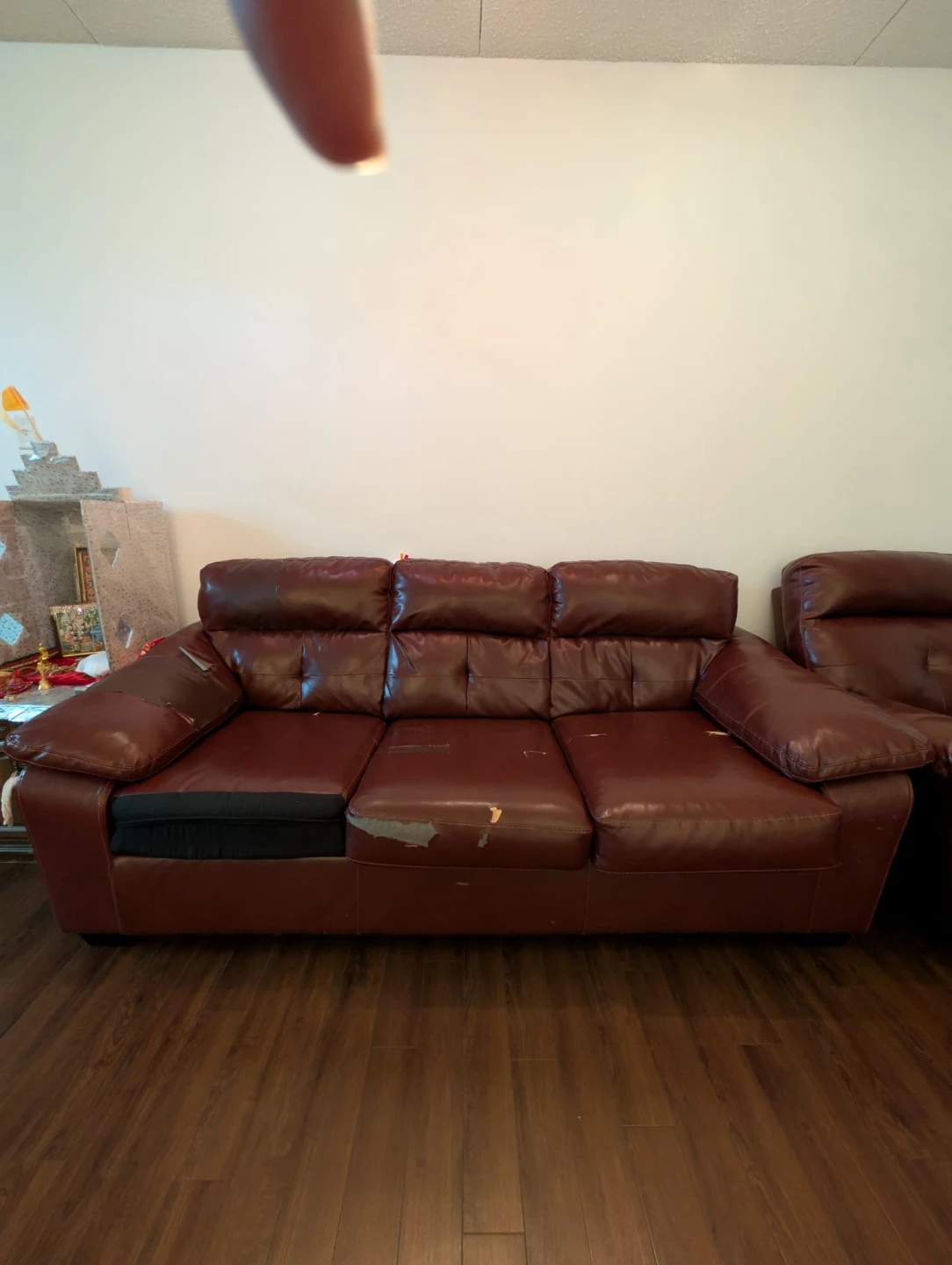 Brown Leather Sofa and Recliner Chair - photo 2