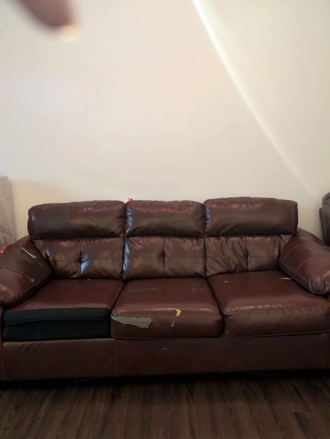 Brown Leather Sofa and Recliner Chair - photo 4