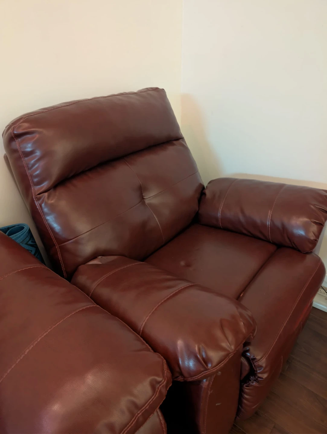 Brown Leather Sofa and Recliner Chair - photo 5