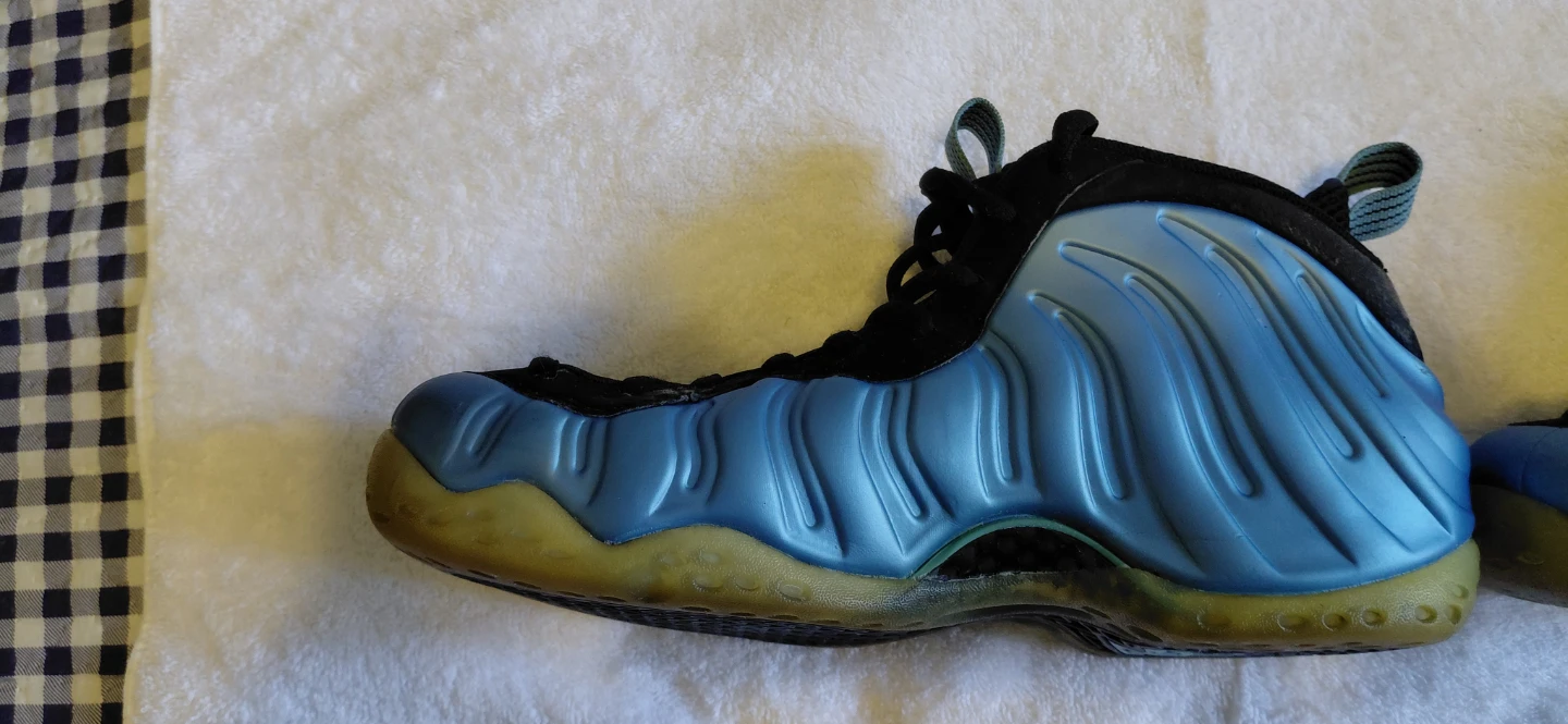 Nike Air Foamposite One Blue Basketball Shoes - photo 3