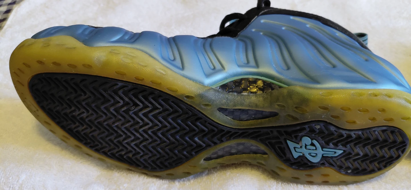 Nike Air Foamposite One Blue Basketball Shoes - photo 4