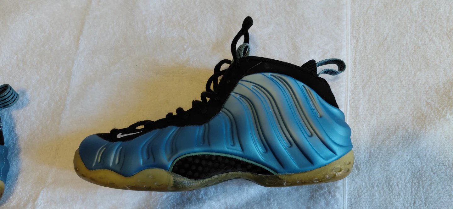 Nike Air Foamposite One Blue Basketball Shoes - photo 5