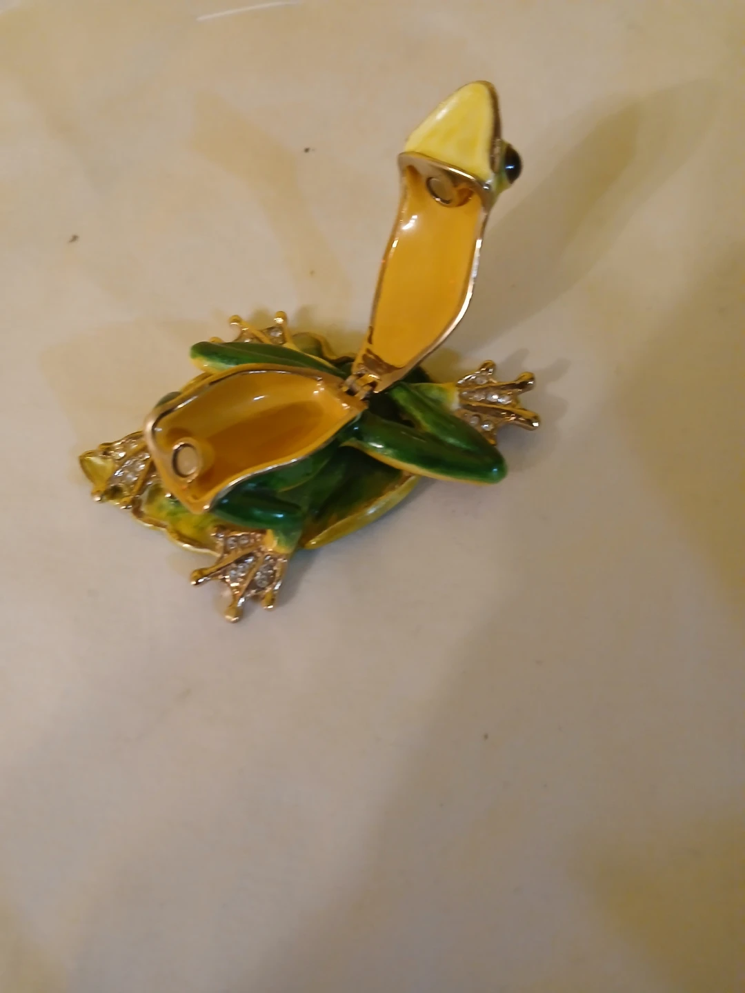 Enamelled Frog Trinket Box