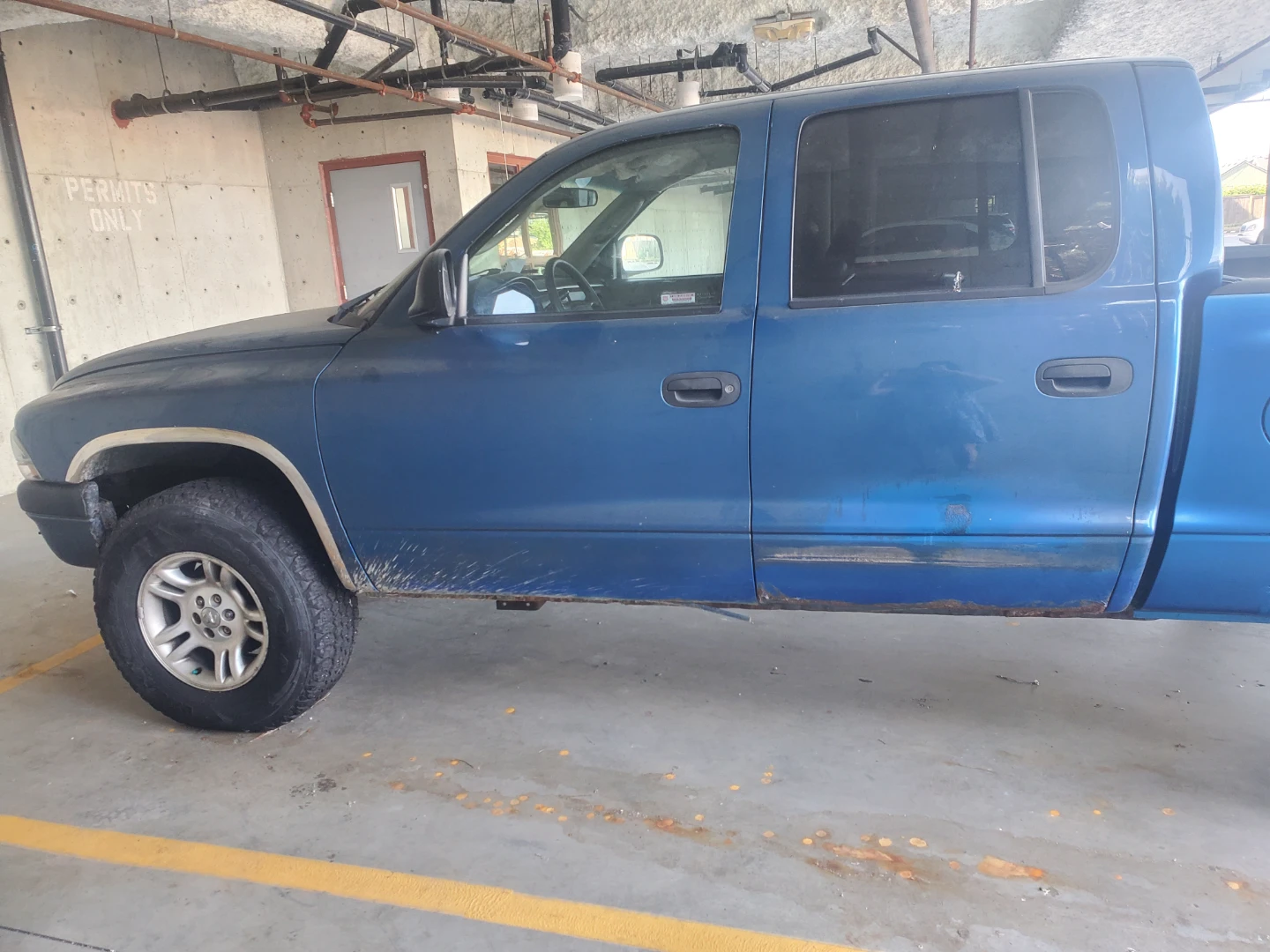 2004 Blue Dodge Dakota Quad Cab Pickup Truck - photo 3