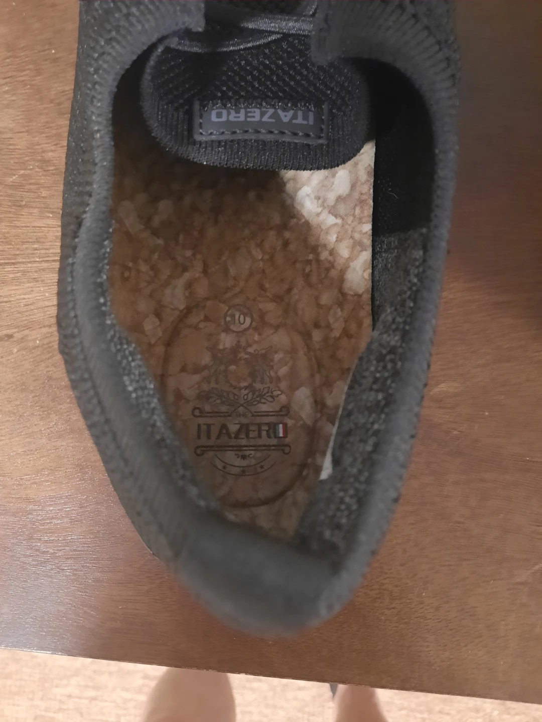 Itazero Men's Black Knit Slip-On Shoes Size 10