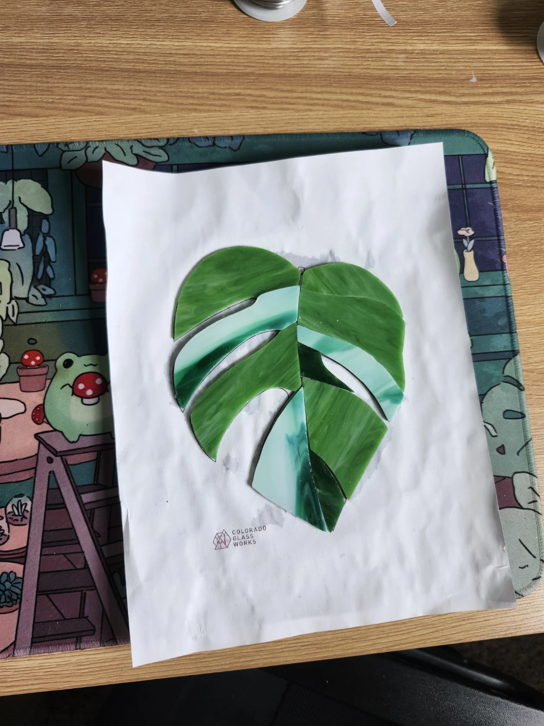Stained Glass Monstera Leaf Suncatcher - photo 5
