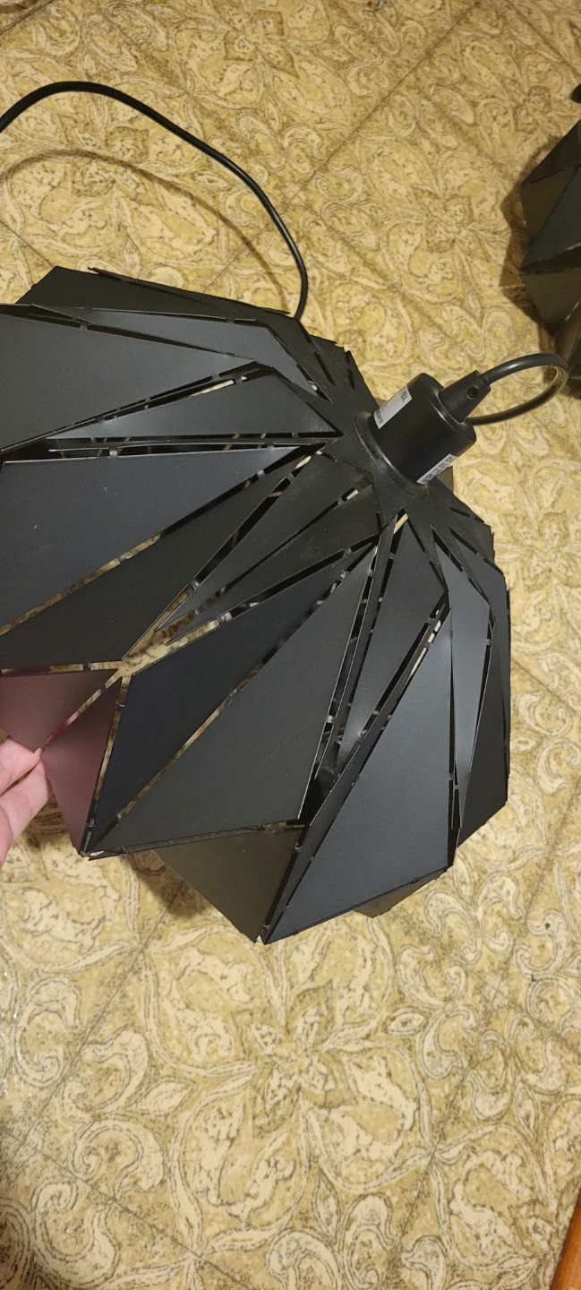 Black Geometric Pendant Light Fixture - photo 2