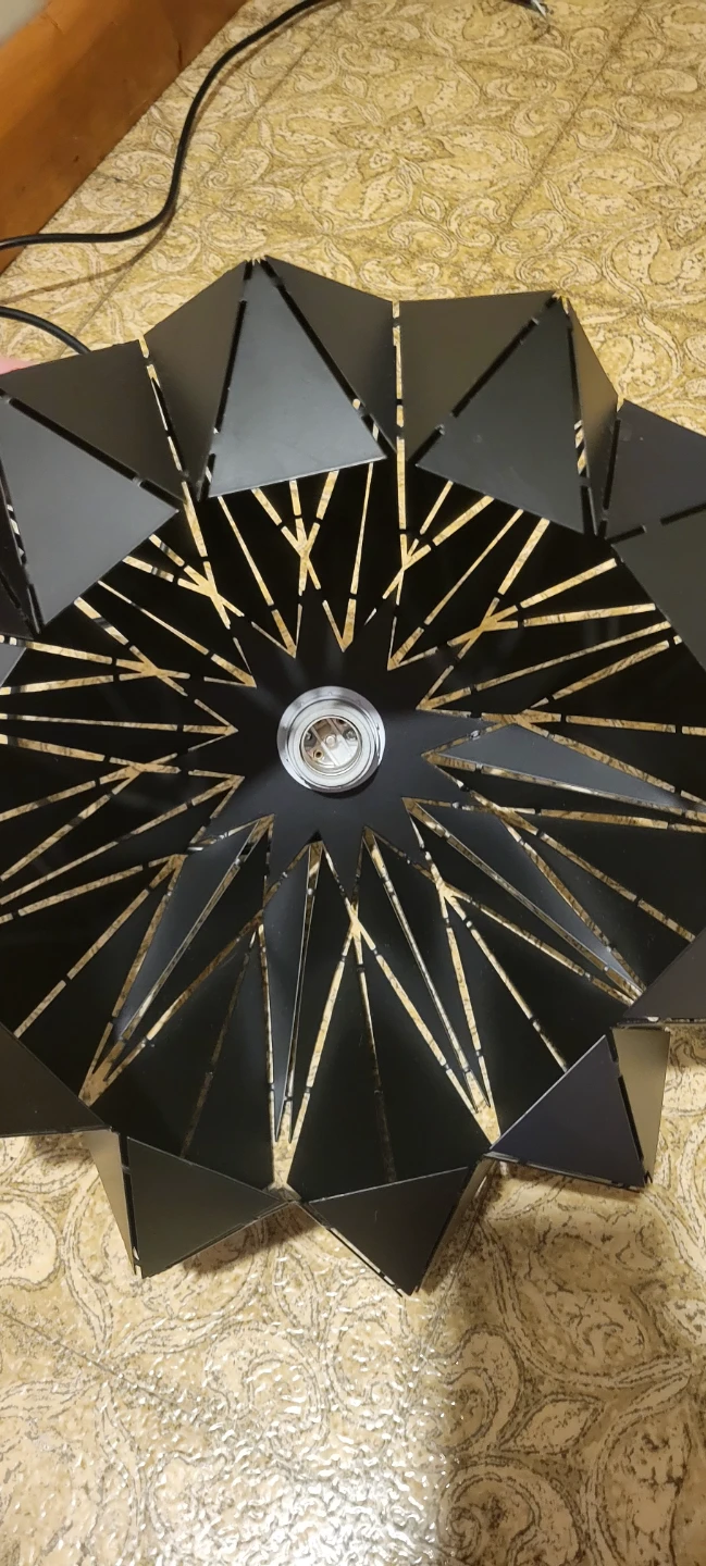 Black Geometric Pendant Light Fixture - photo 3
