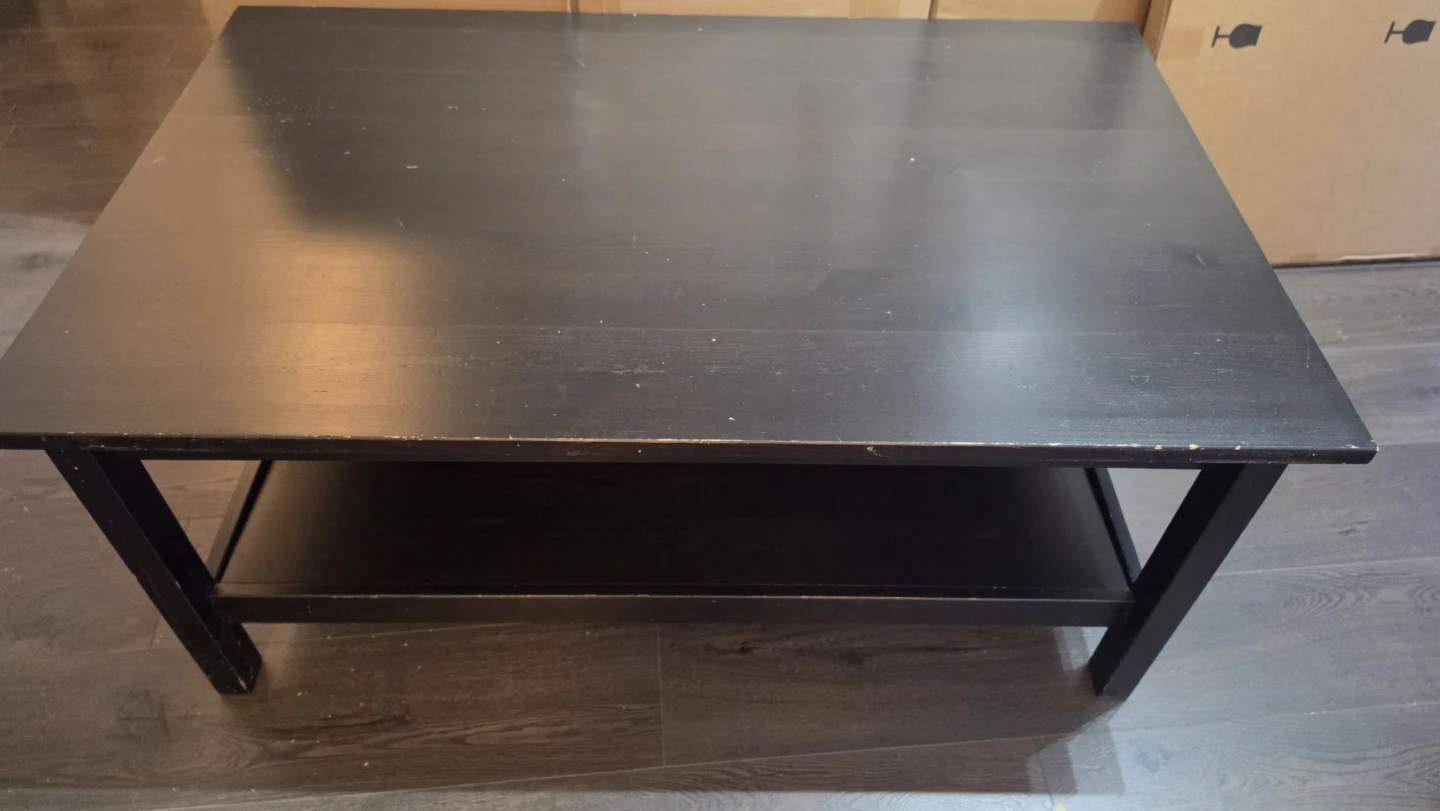 Black Coffee Table with Shelf - photo 3