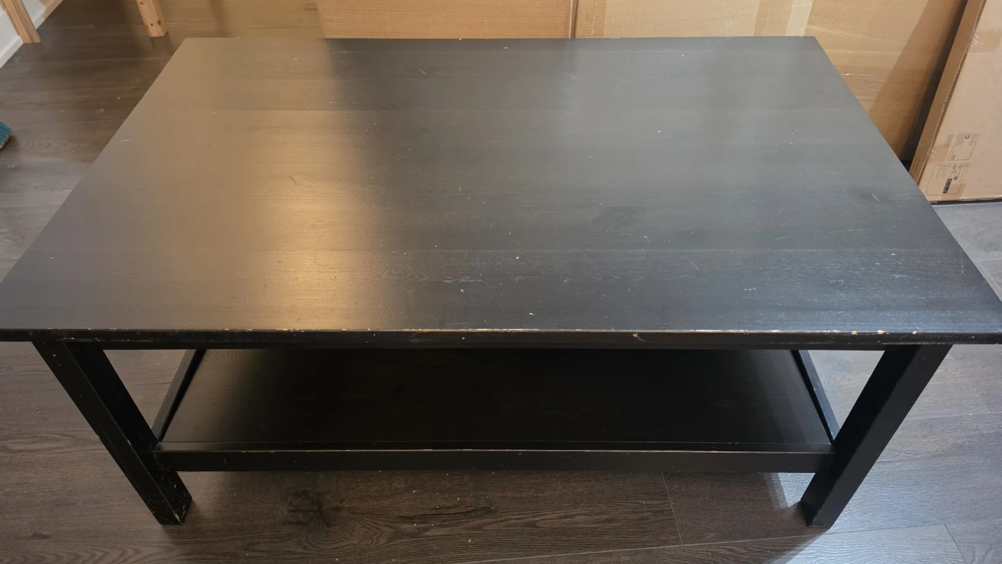 Black Coffee Table with Shelf - photo 4