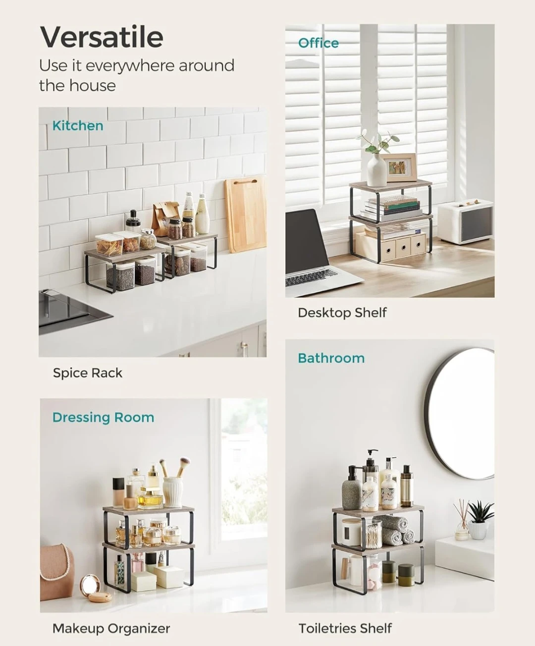 Set of 2 Stackable Storage Shelves - photo 5